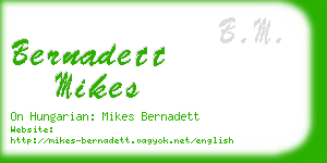 bernadett mikes business card